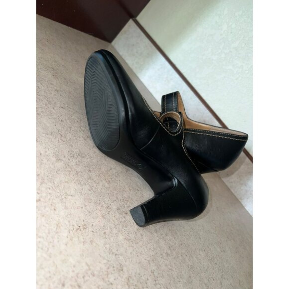 Mootsie Tootsie Moartstars Black Leather Mary Jane Heels 3" Heel Size 8M Comfort - Picture 6 of 9